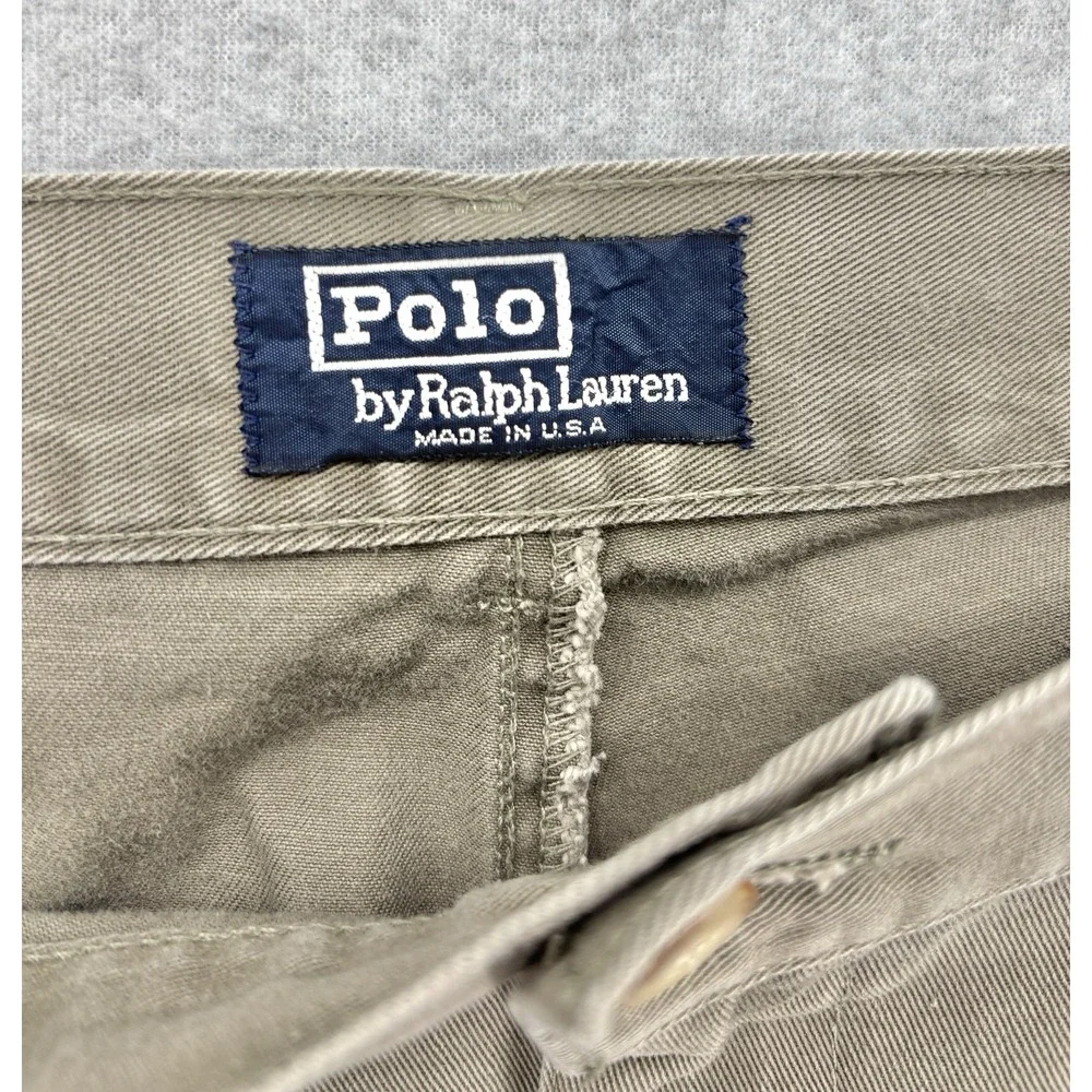 Vintage Polo Ralph Lauren USA Polo Chino Pleated Khaki Pants Men's 38x32